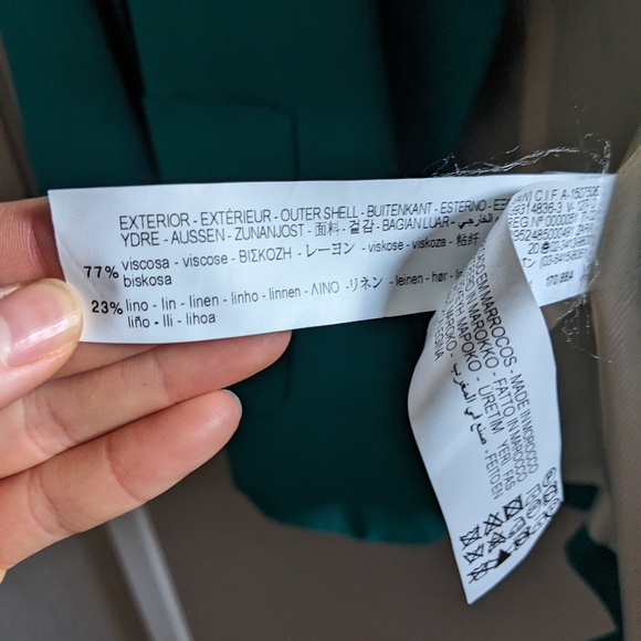 Like new Zara teal blazer size M - Picture 5 of 7